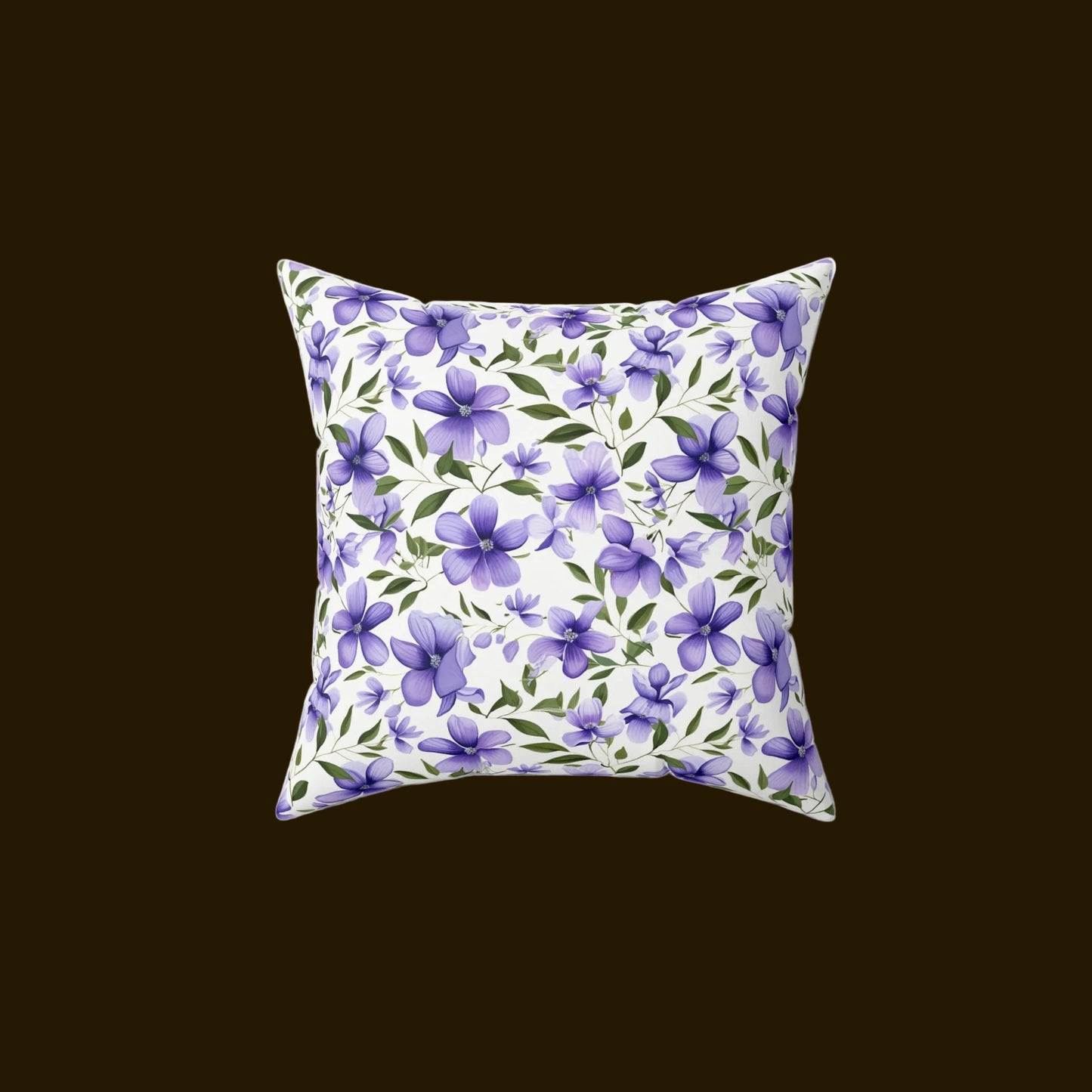 Violet Vines Faux Suede Pillow