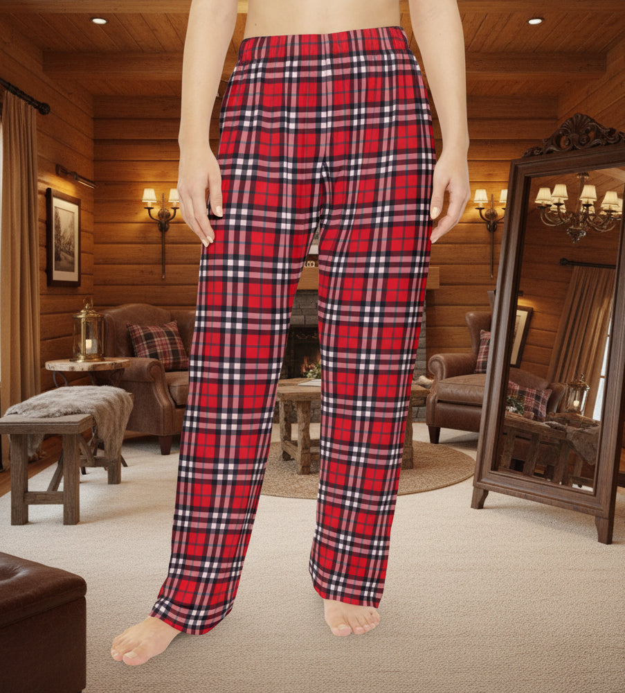 Red, White & Blue Plaid Women's Pajama Pants