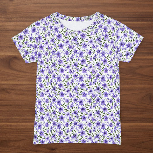 Violet Vines Short Sleeve Shirt