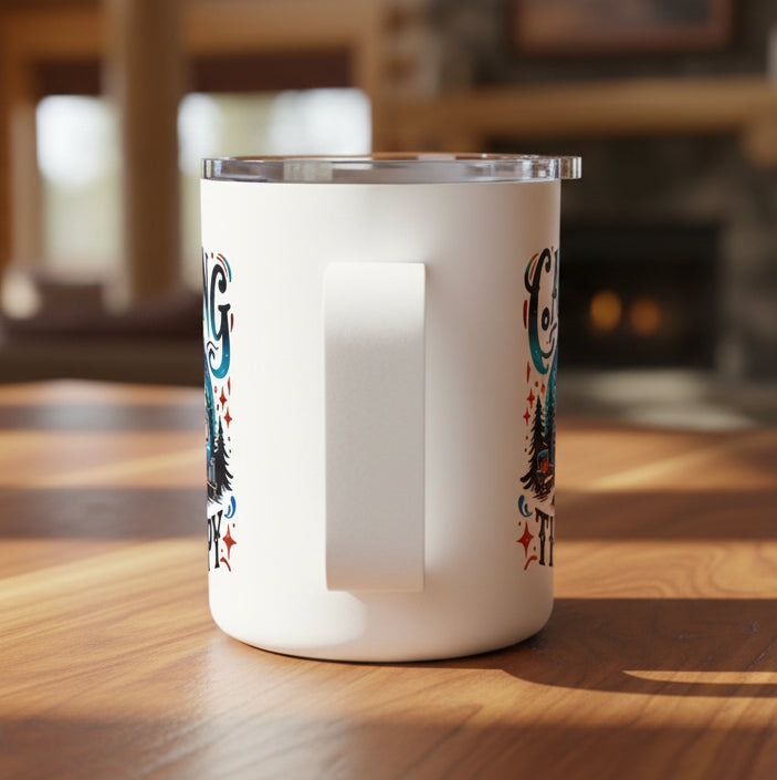 Camping Therapy 10oz Insulated Coffee Mug