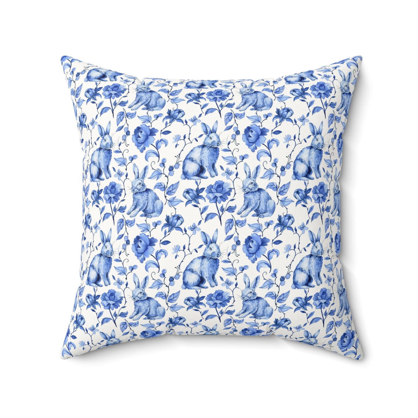 Easter Toile Faux Suede Pillow