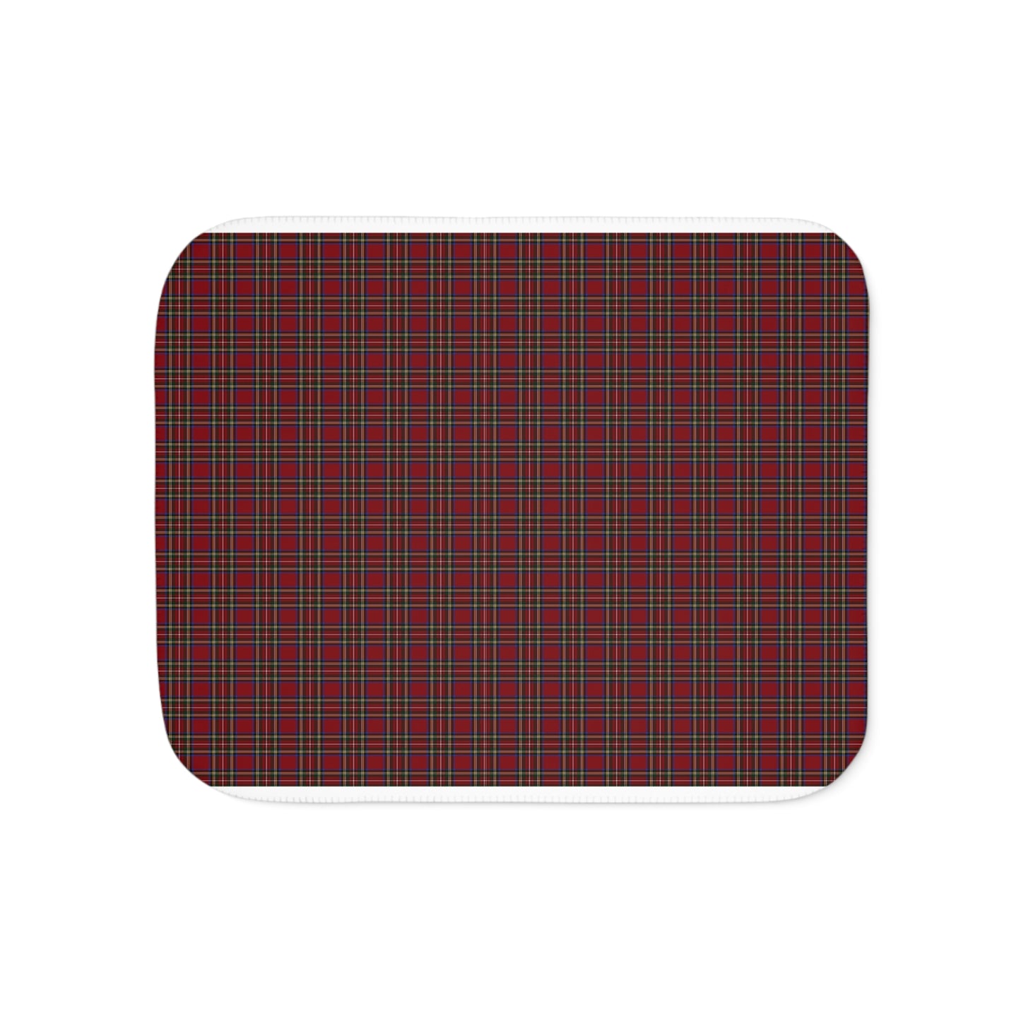 Christmas Eve Plaid Sherpa Blanket (beige reverse)