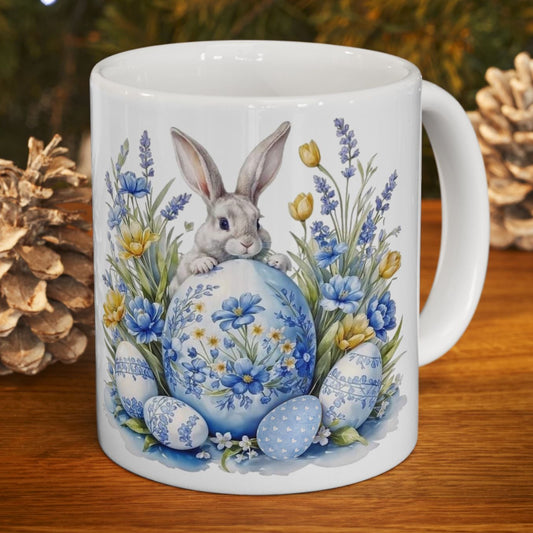 Easter Floral Bunny 11oz Mug