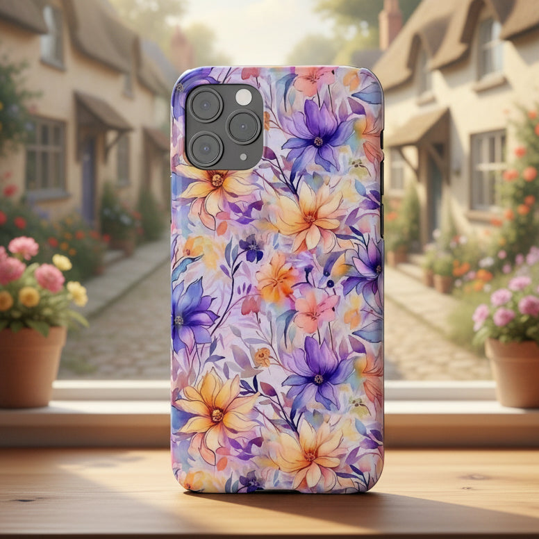 Floral Watercolor Slim Phone Case