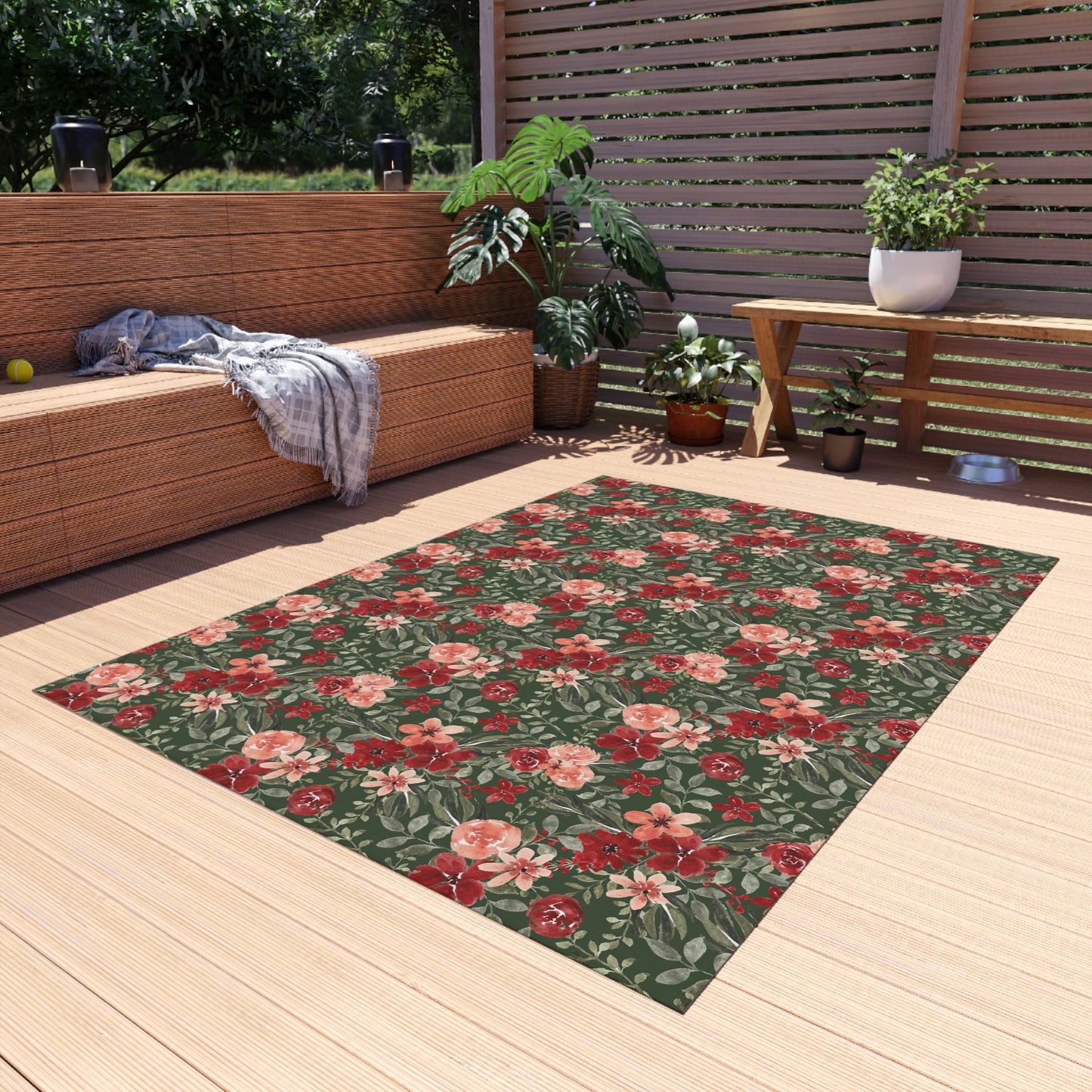 Forest Flowers Outdoor Rug