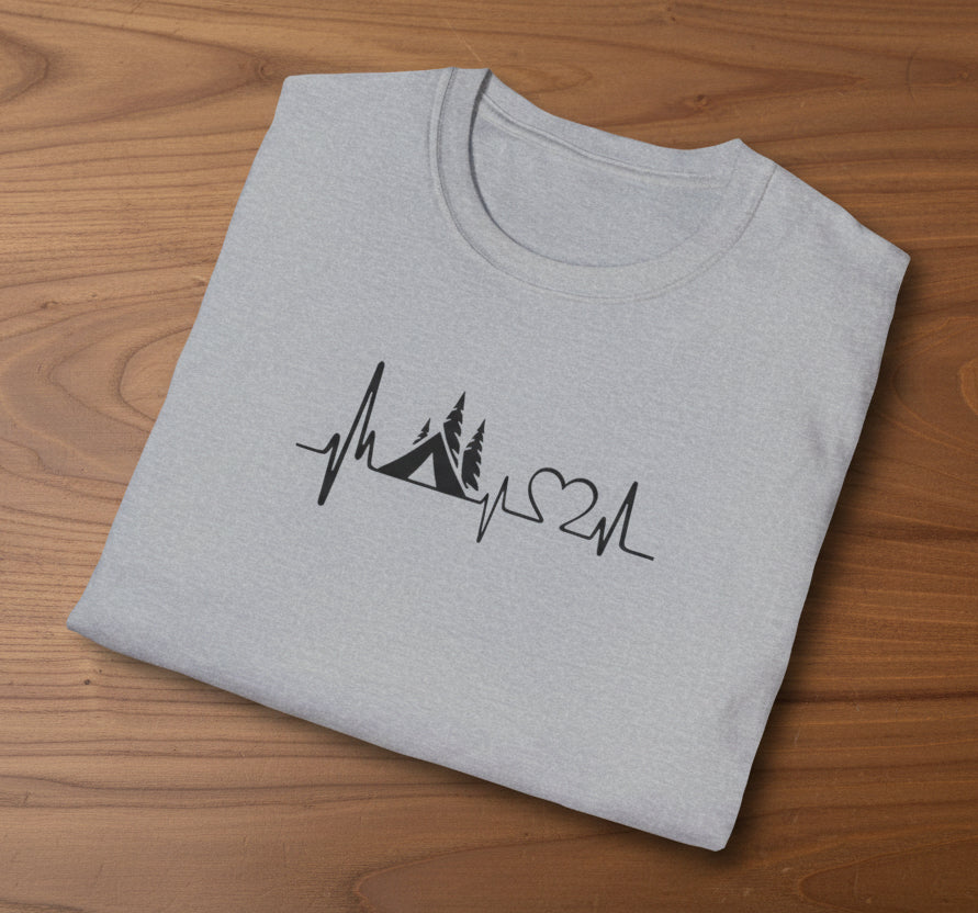 Camping Heartbeat T-Shirt