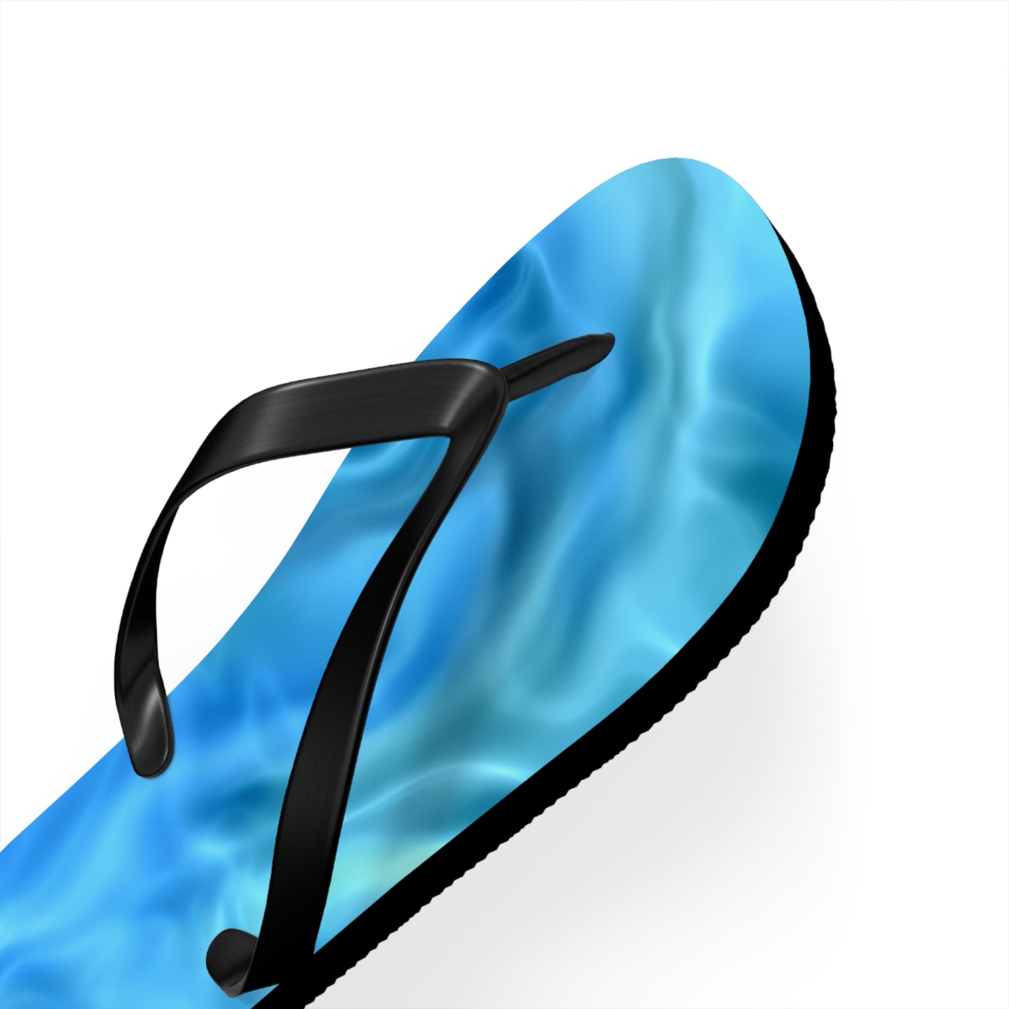 Swirling Water Flip Flops — Blue Water Marble Beach Sandals