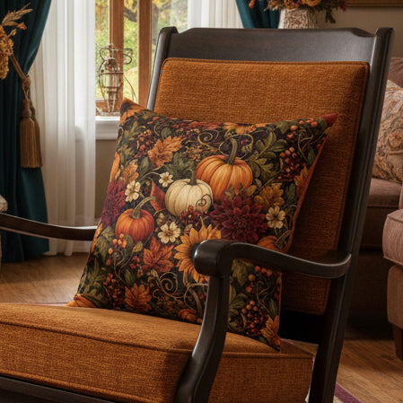 Wildwood Harvest Bloom Faux Suede Pillow