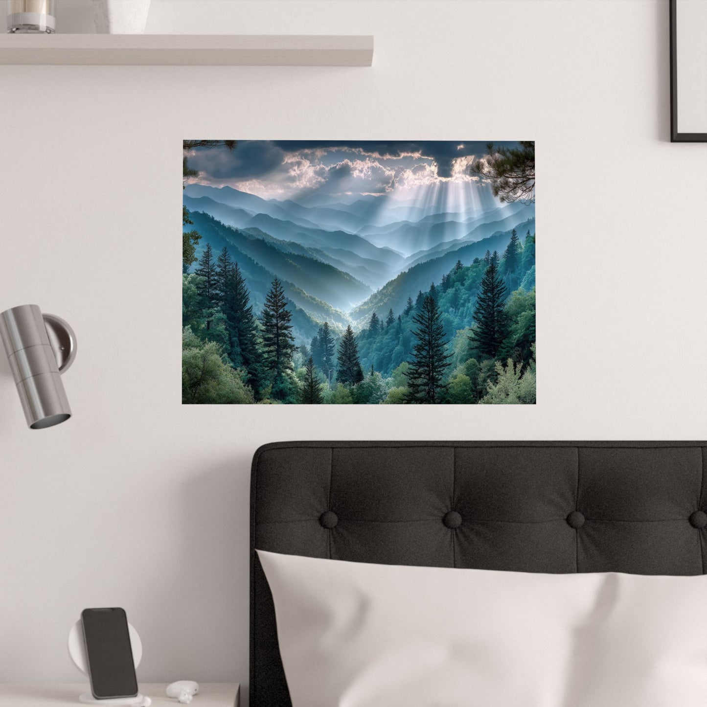 Light Over Wildwood  Satin Poster Art Print