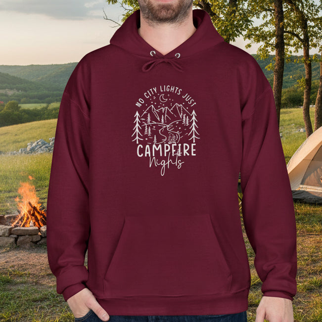 No City Lights Just Campfire Nights Hoodie