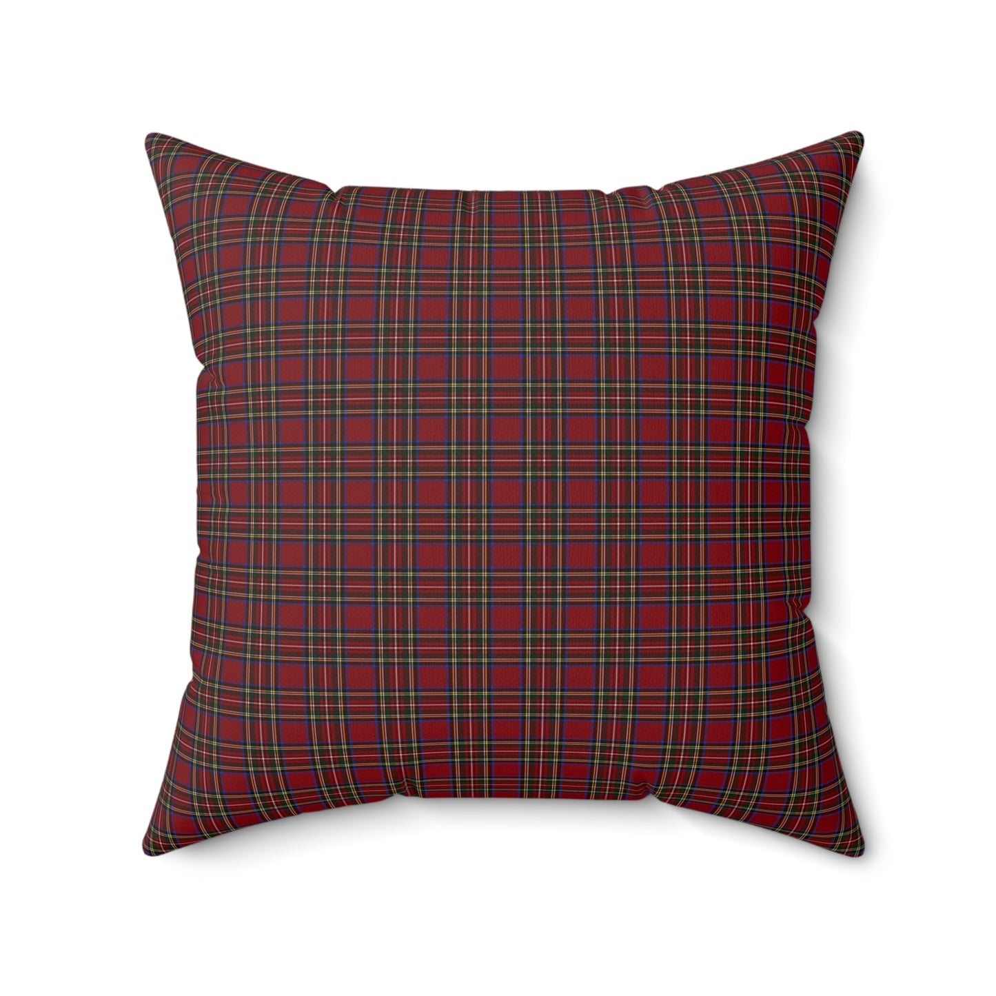 Christmas Eve Plaid Square Pillow