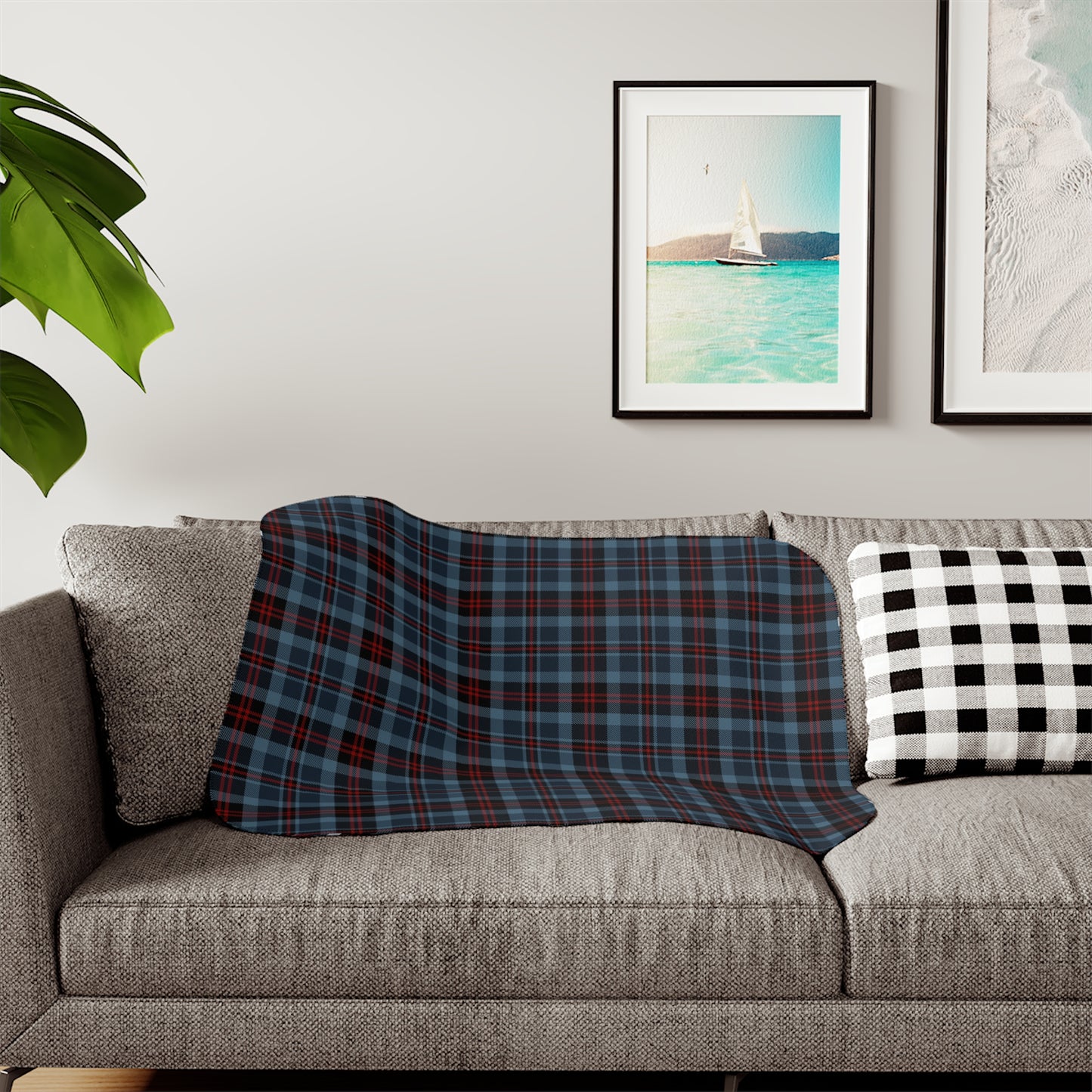 Highland Hearth Plaid Sherpa Blanket