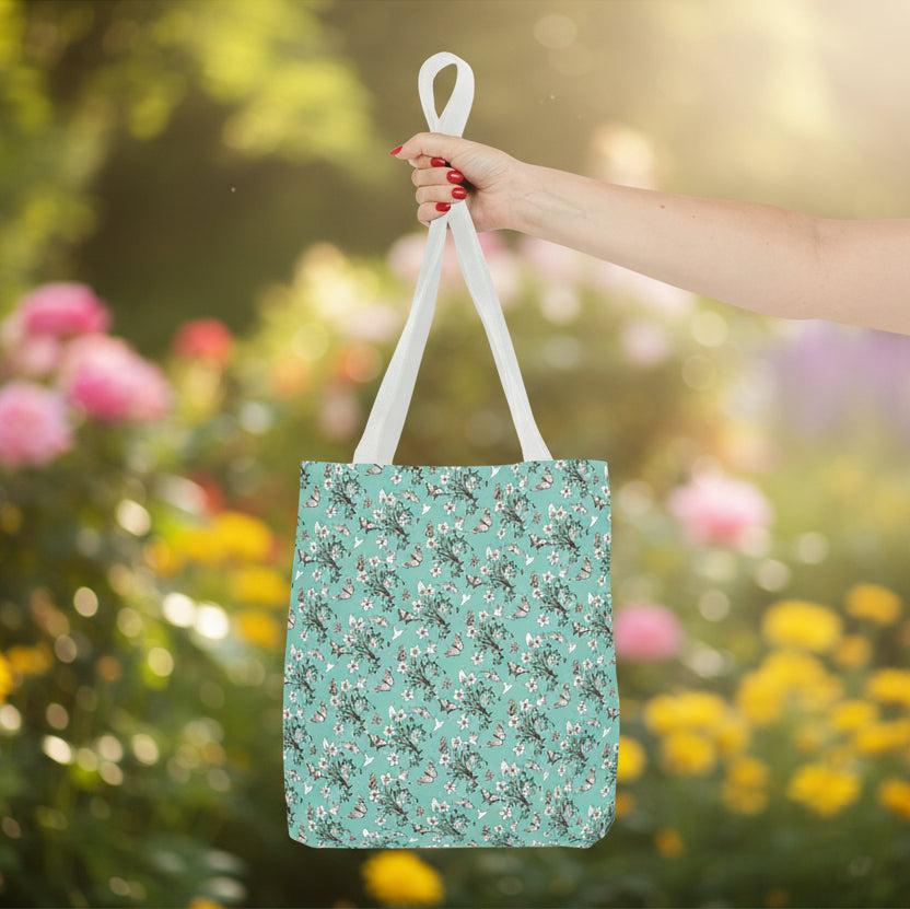 Floral Mint Tote Bag