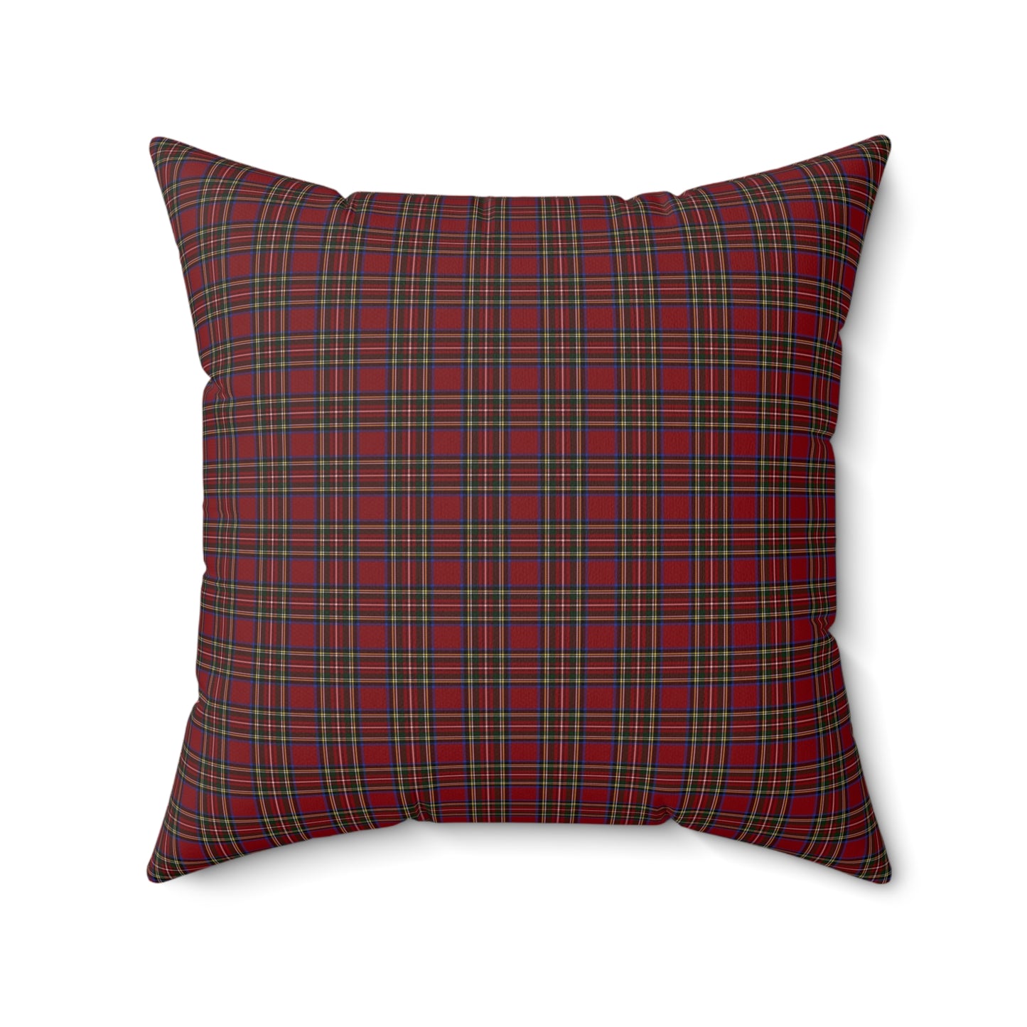 Christmas Eve Plaid Square Pillow