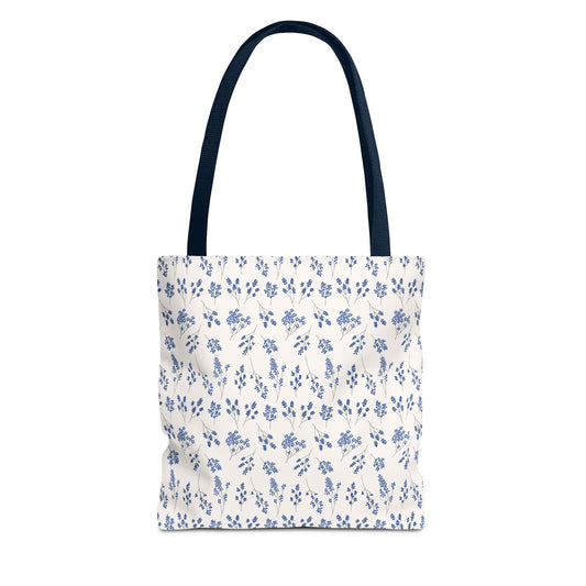 Blue Floral Tote Bag