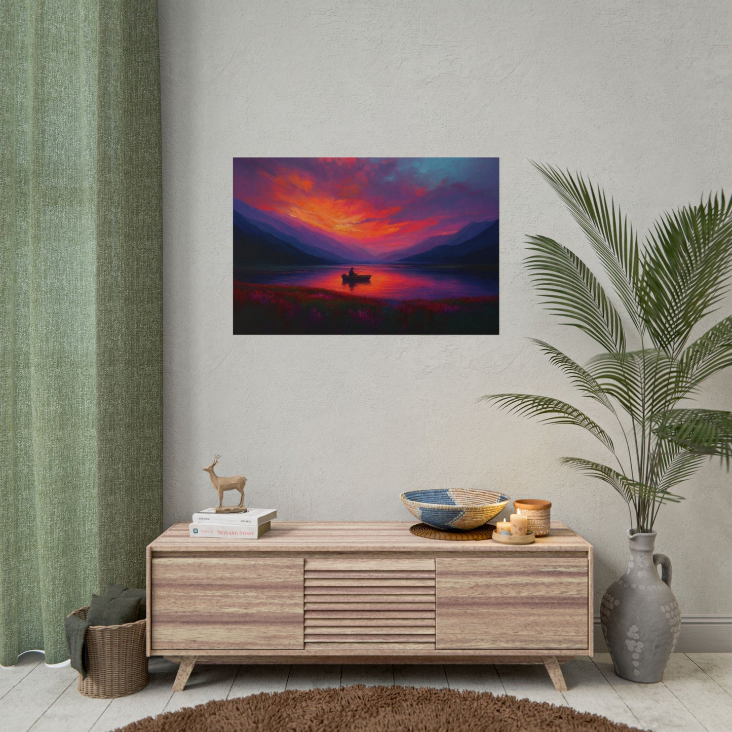 Sunset Lake Poster
