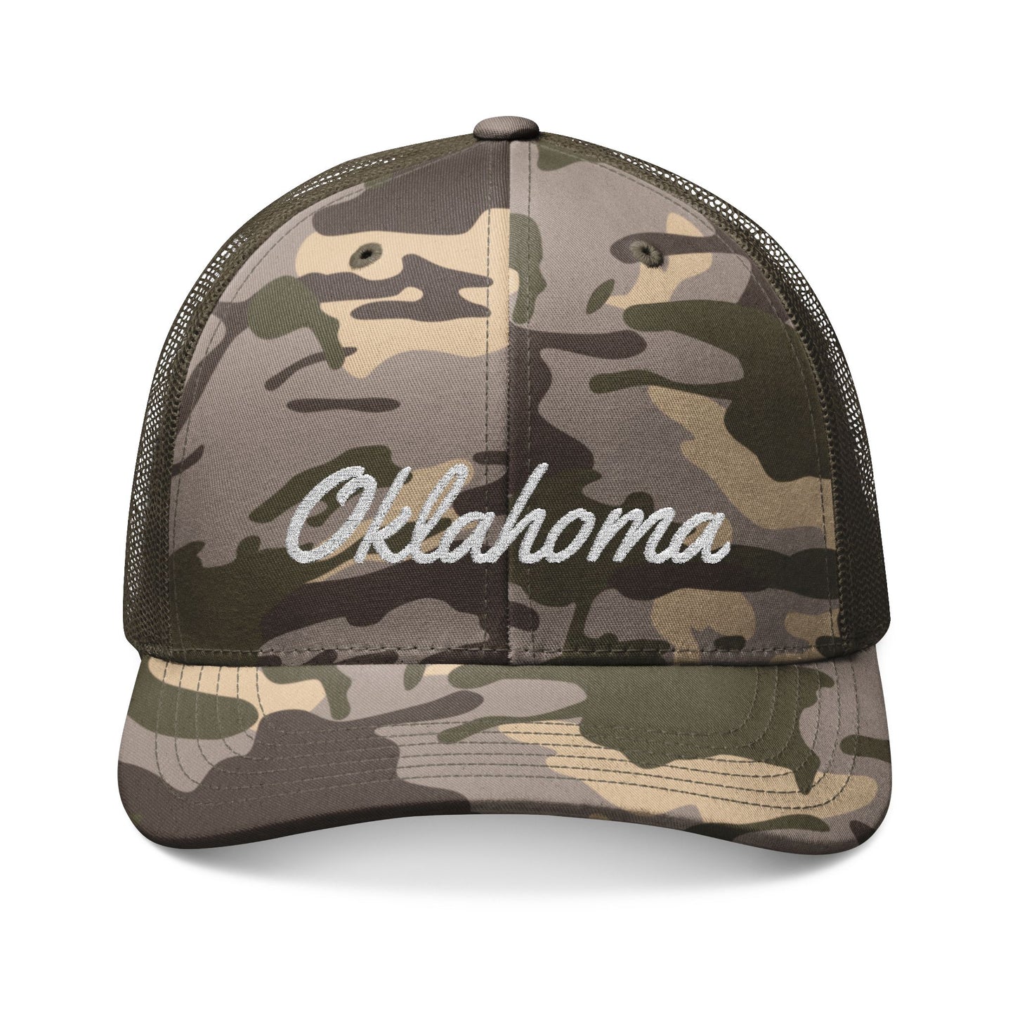 Oklahoma Embroidered Camouflage Baseball Cap