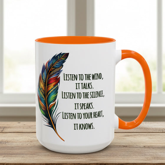 Listen to the Wind 15oz Accent Mug