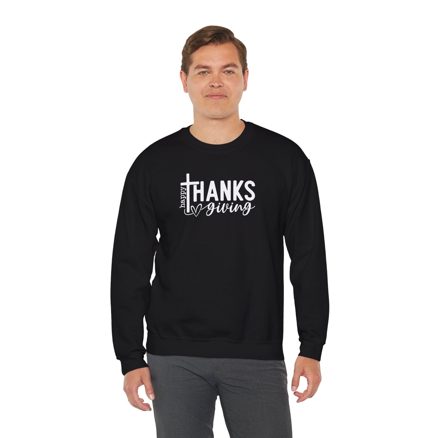 Happy Thanksgiving Faith Crewneck Sweatshirt