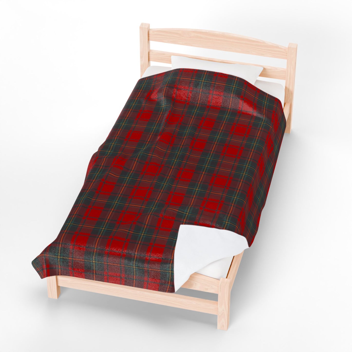 Red Plaid Velveteen Plush Blanket