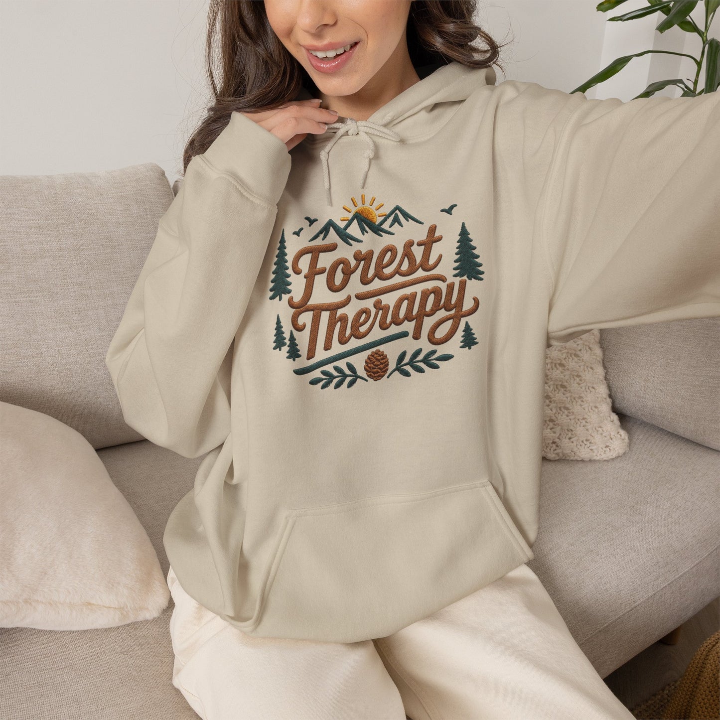 Forest Therapy Embriodered Hoodie