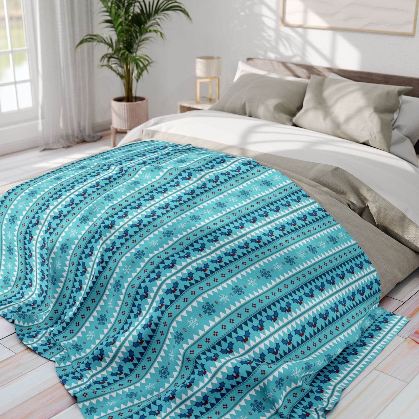 Arctic Snowfall Fleece Blanket