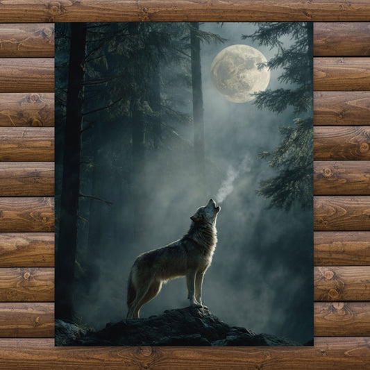 Nashoba’s Call – Howling Wolf Under the Moon Poster