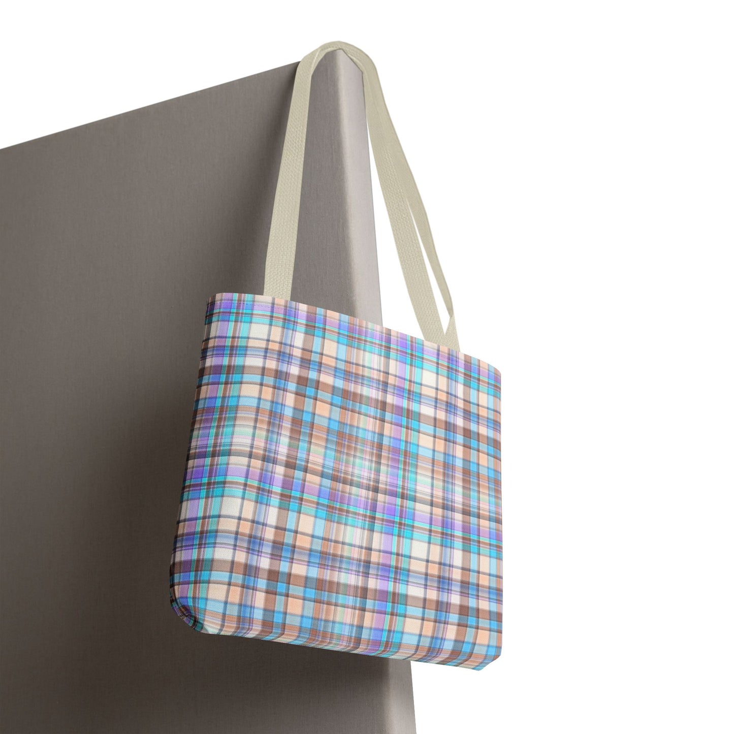 Pastel Plaid Tote Bag