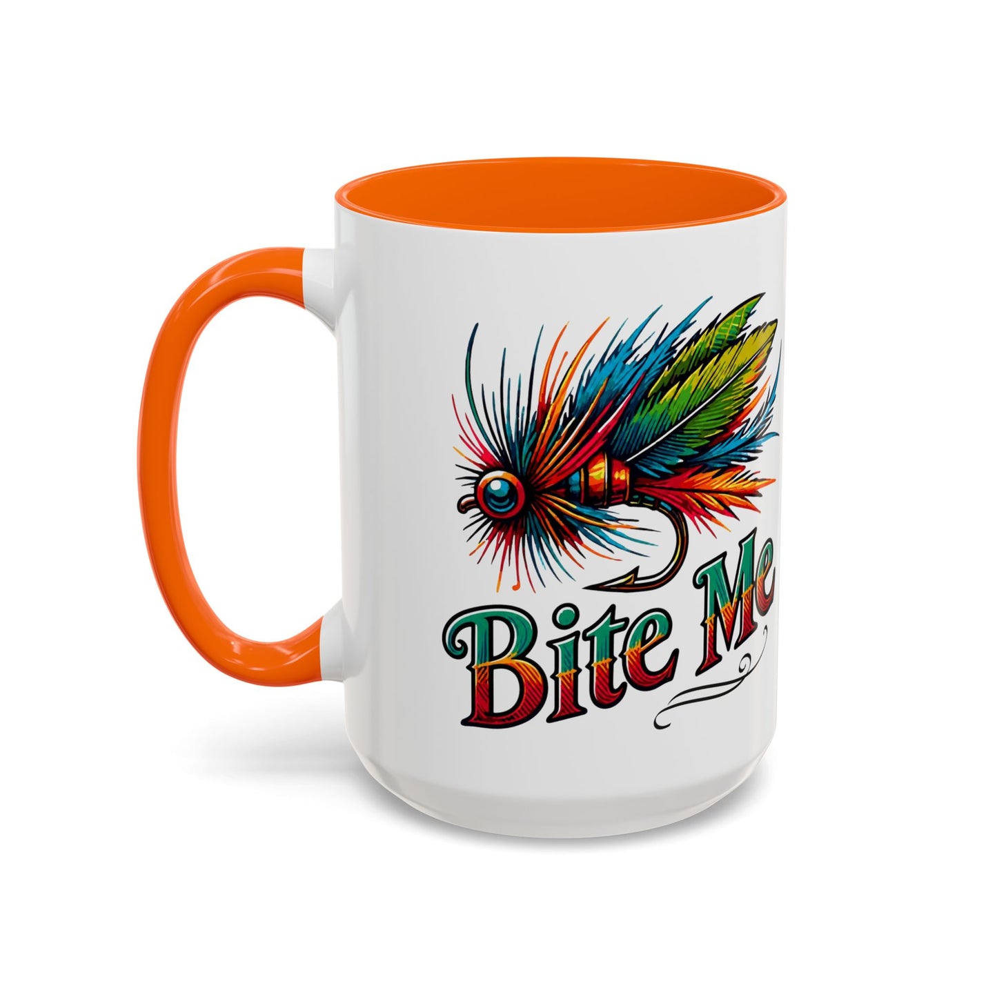 Fishing Lure “Bite Me” 15oz Accent Coffee Mug