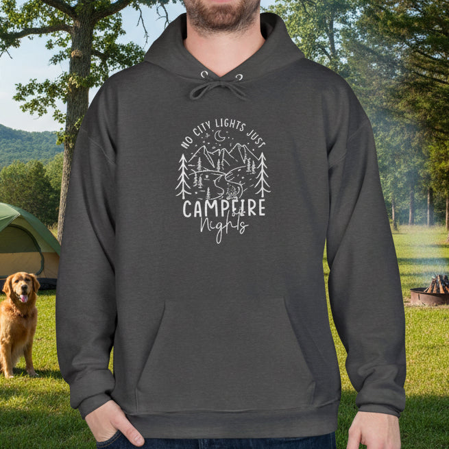 No City Lights Just Campfire Nights Hoodie