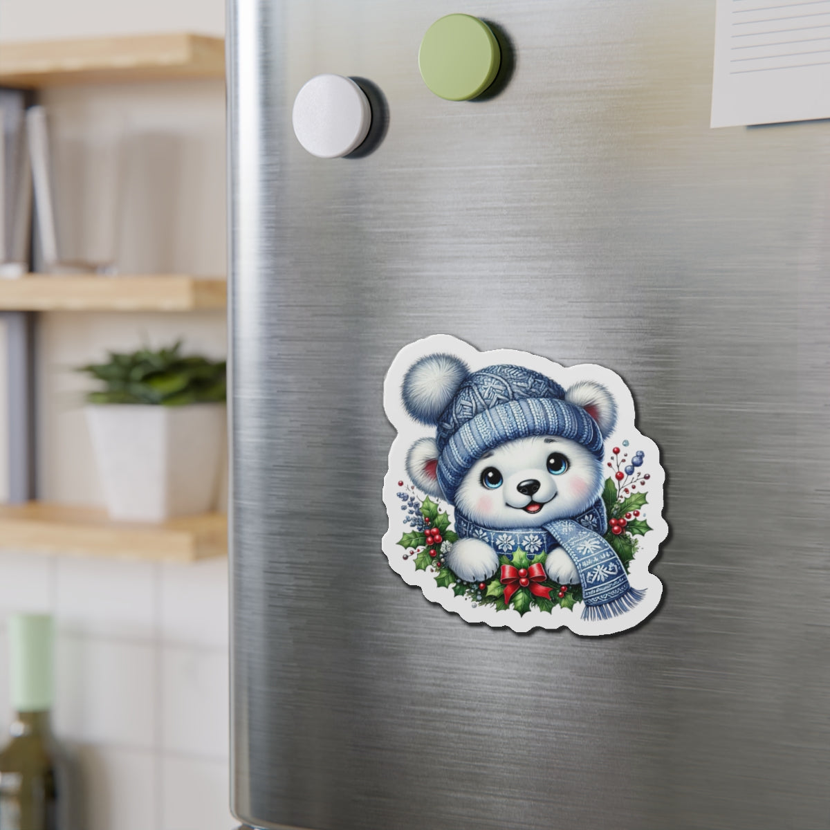 Winter Bear Fridge Magnet