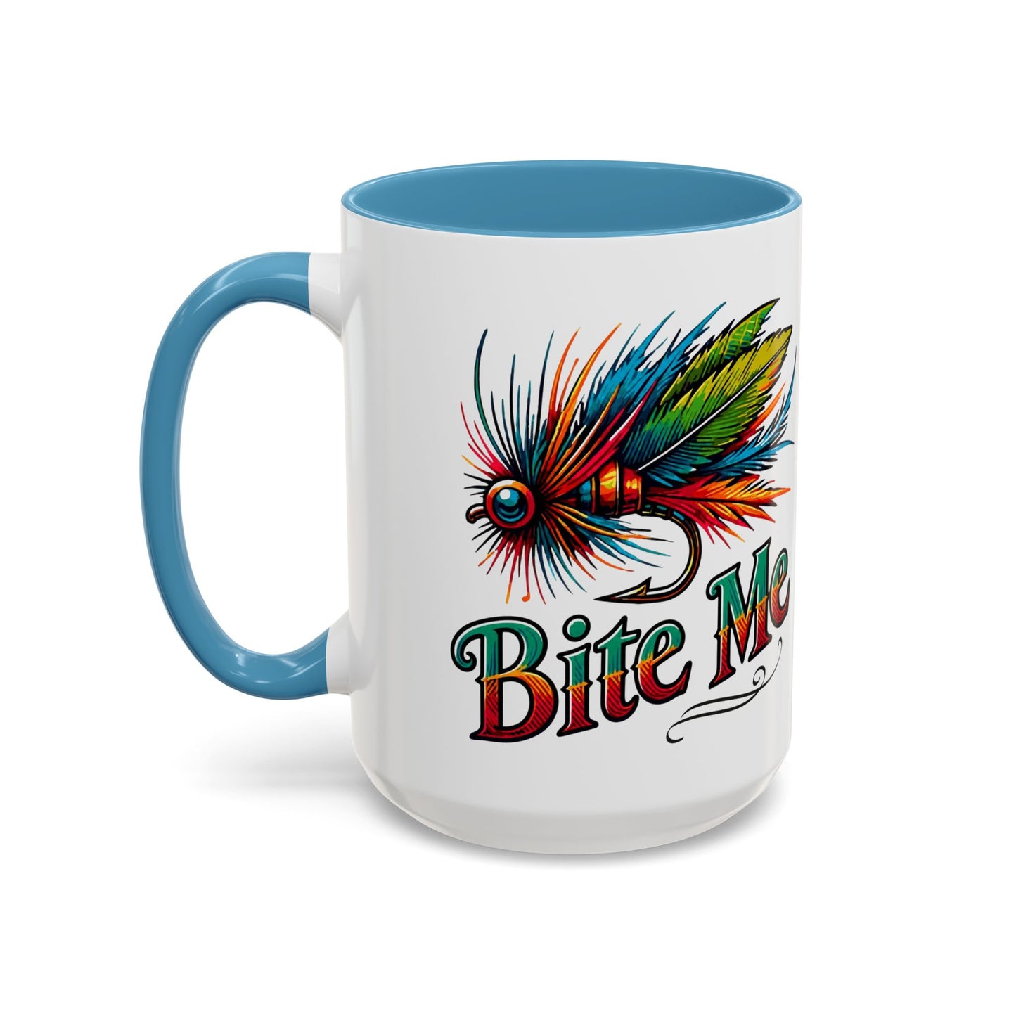 Fishing Lure “Bite Me” 15oz Accent Coffee Mug