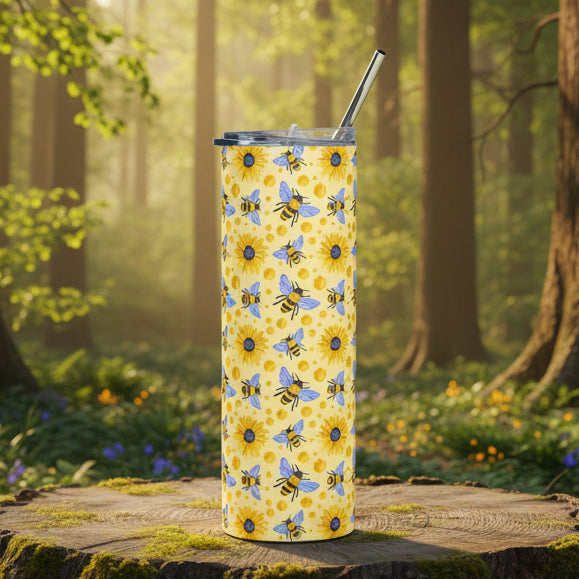 Sunflowers and Bees 20oz Stainless Steel Tumbler