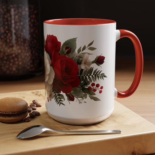 Red Roses 15oz Accent Coffee Mug
