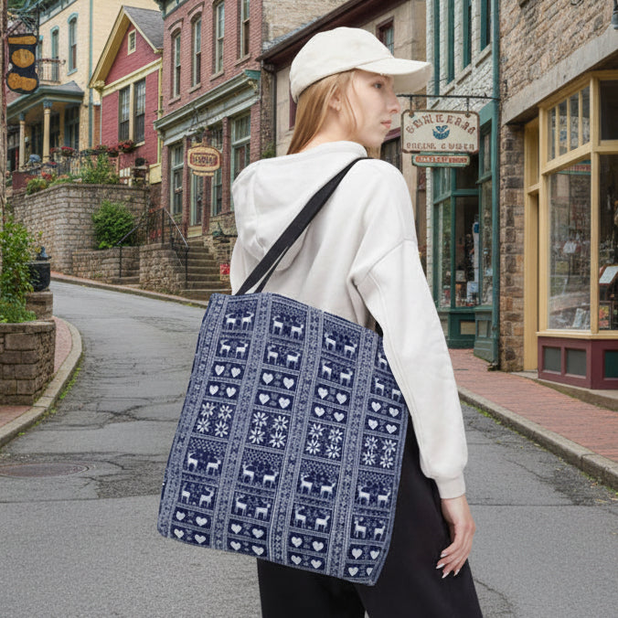 Nordic Reindeer Tote Bag