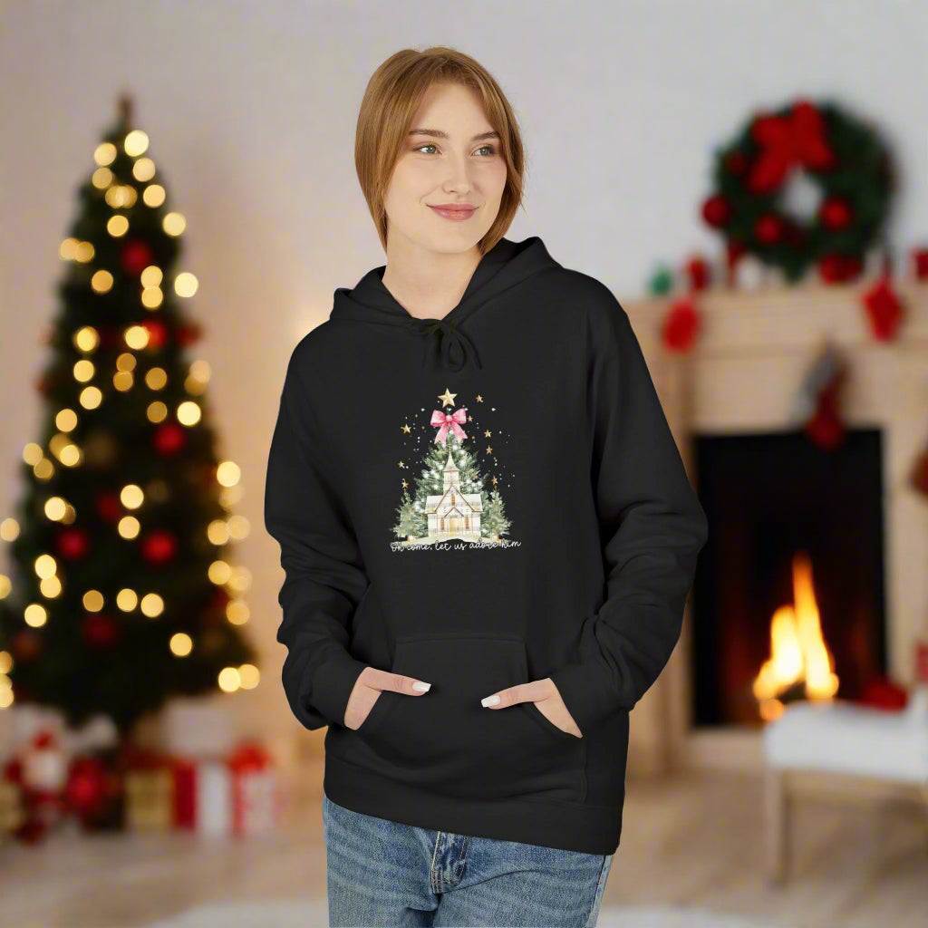Oh Come Let Us Adore Him Adult Hoodie