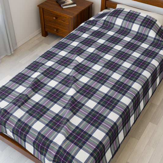 Winter Orchard Plaid Velveteen Plush Blanket