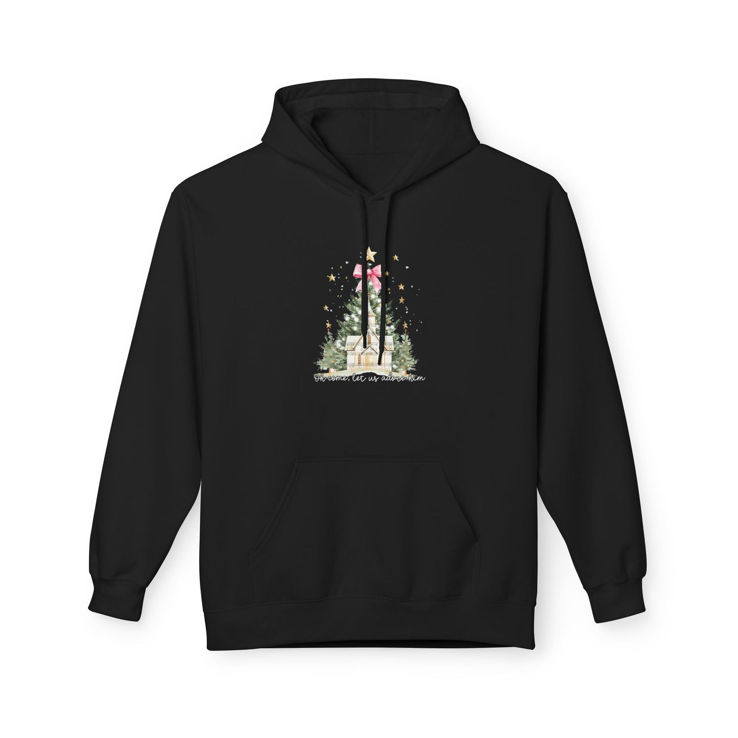 Oh Come Let Us Adore Him Adult Hoodie