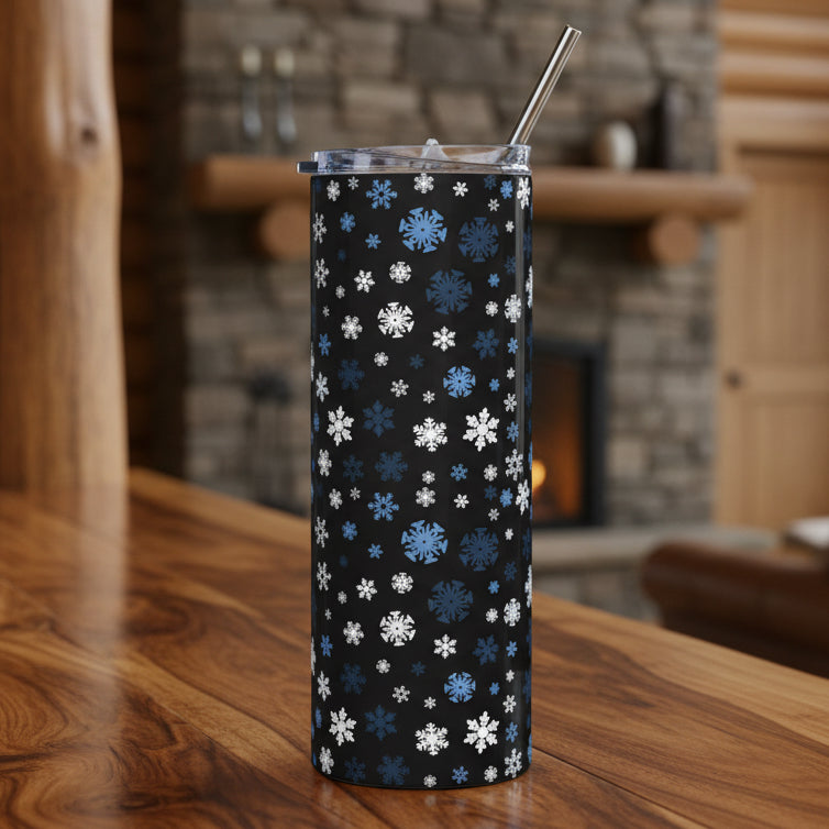 Midnight Snowflakes 20oz Stainless Steel Tumbler