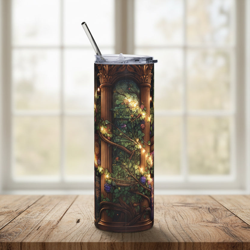 Magical Bookshelf 20oz Stainless Steel Tumbler