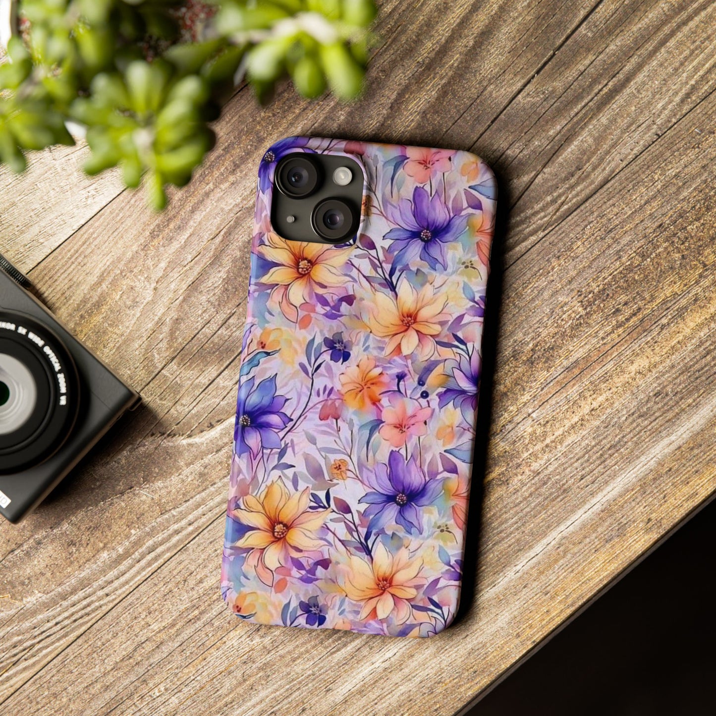 Floral Watercolor Slim Phone Case