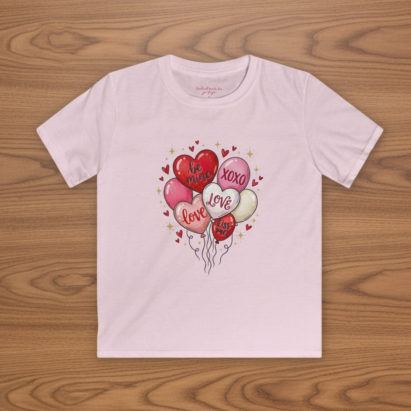 Kids Valentine Balloons Tshirt