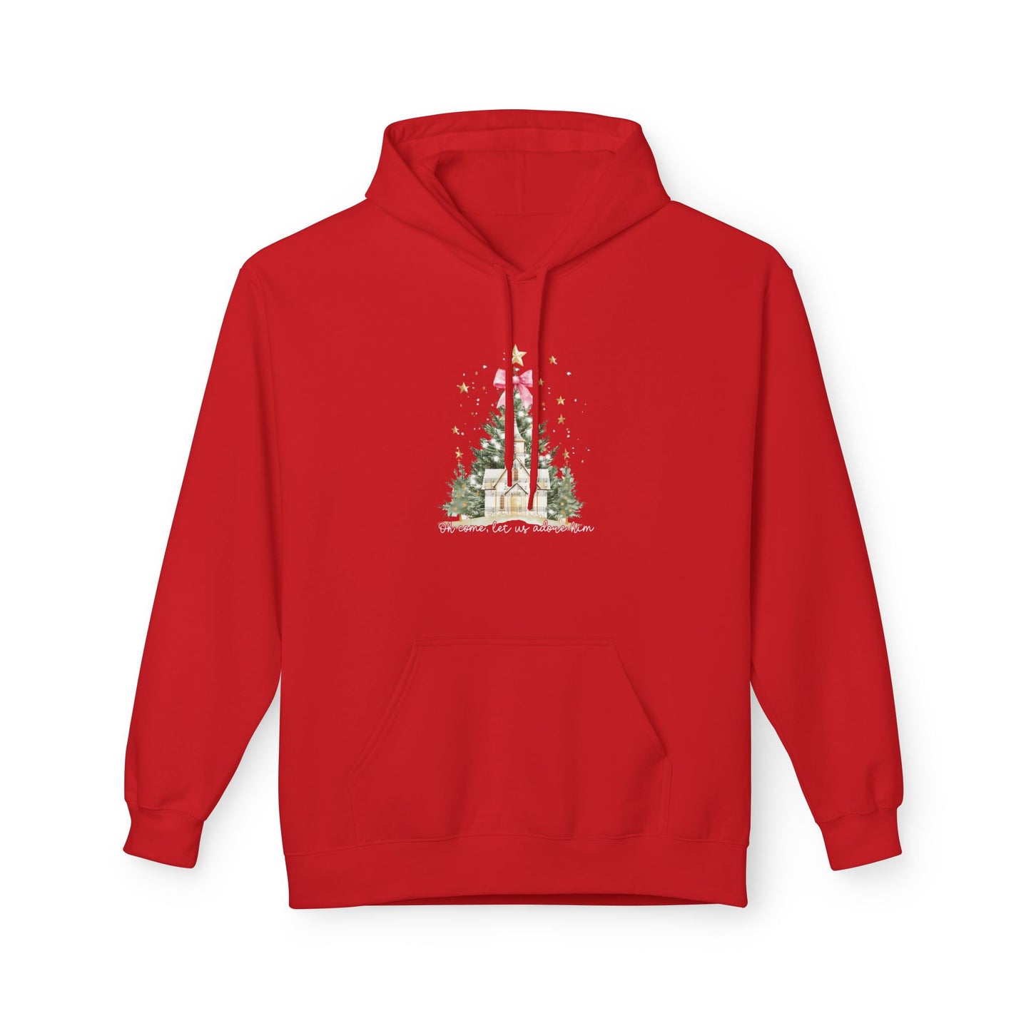 Oh Come Let Us Adore Him Adult Hoodie