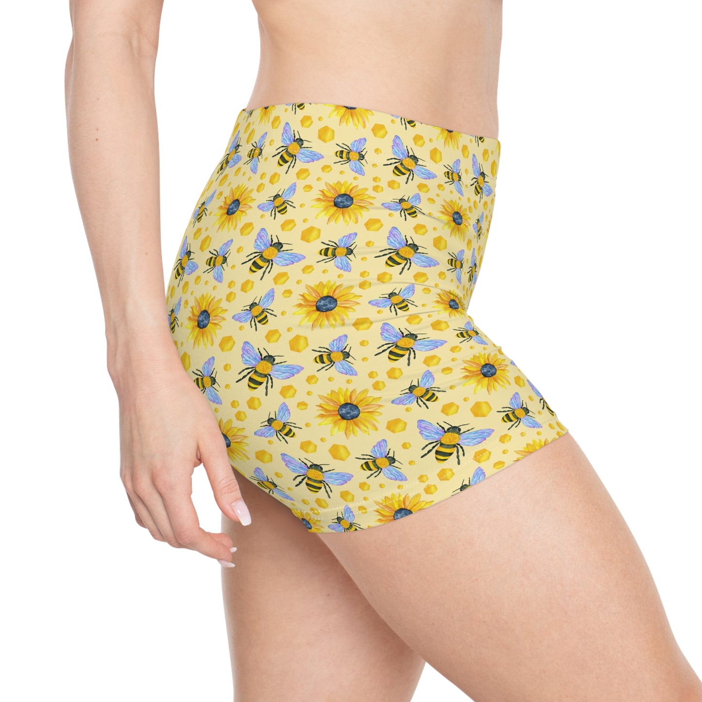 Sunflowers and Bees Women's Bike Shorts