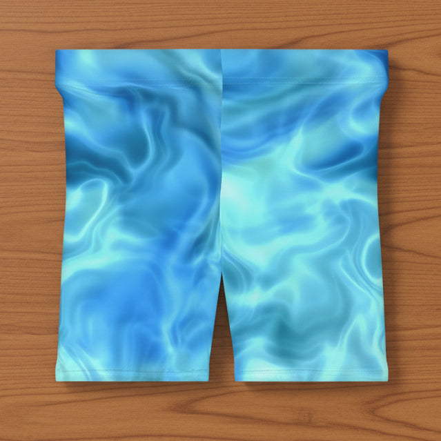Swirling Water Yoga Shorts – Women's Activewear Sets