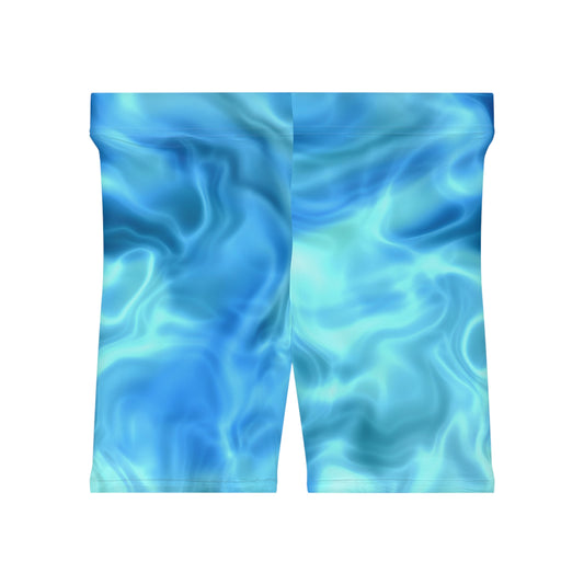 Swirling Water Bike Shorts – Women's All-Over Print