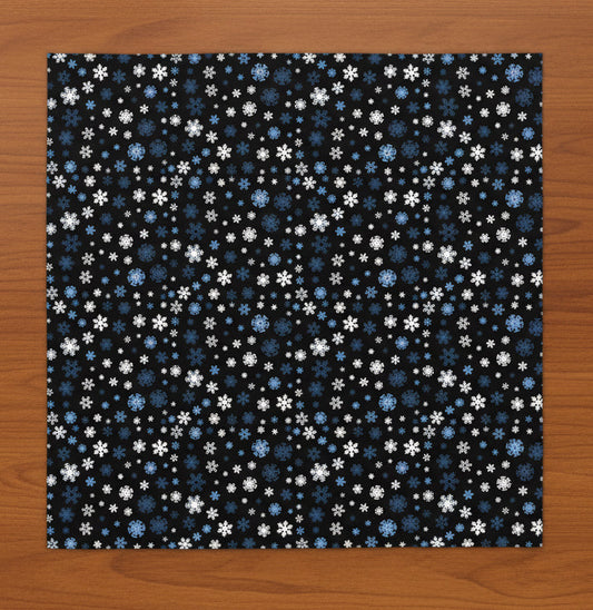 Blue Snowflakes Tablecloth