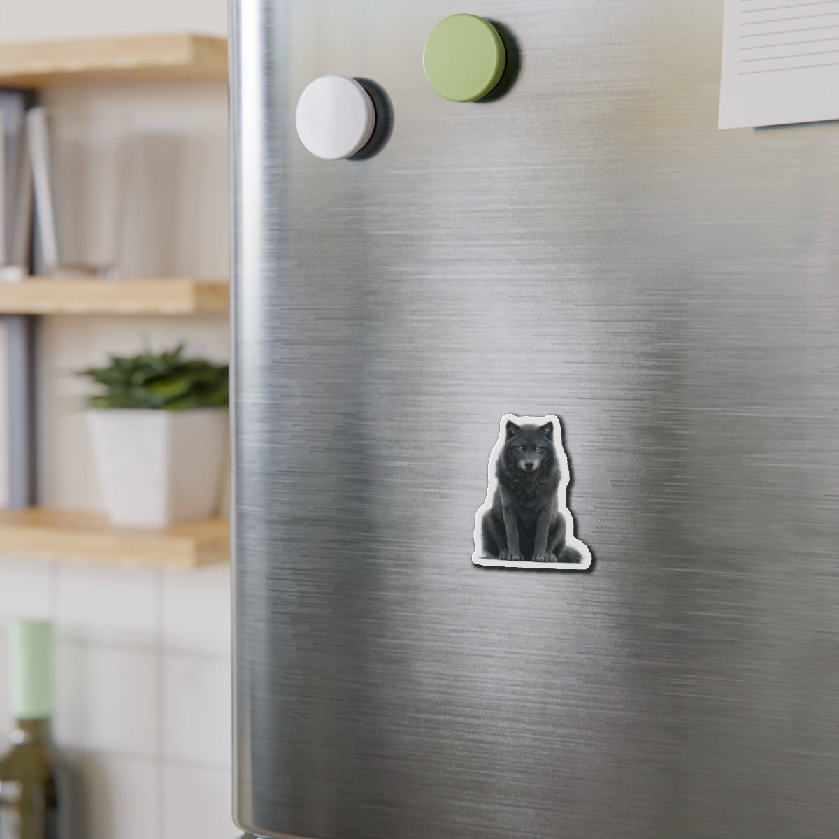 Gray Wolf Fridge Magnet