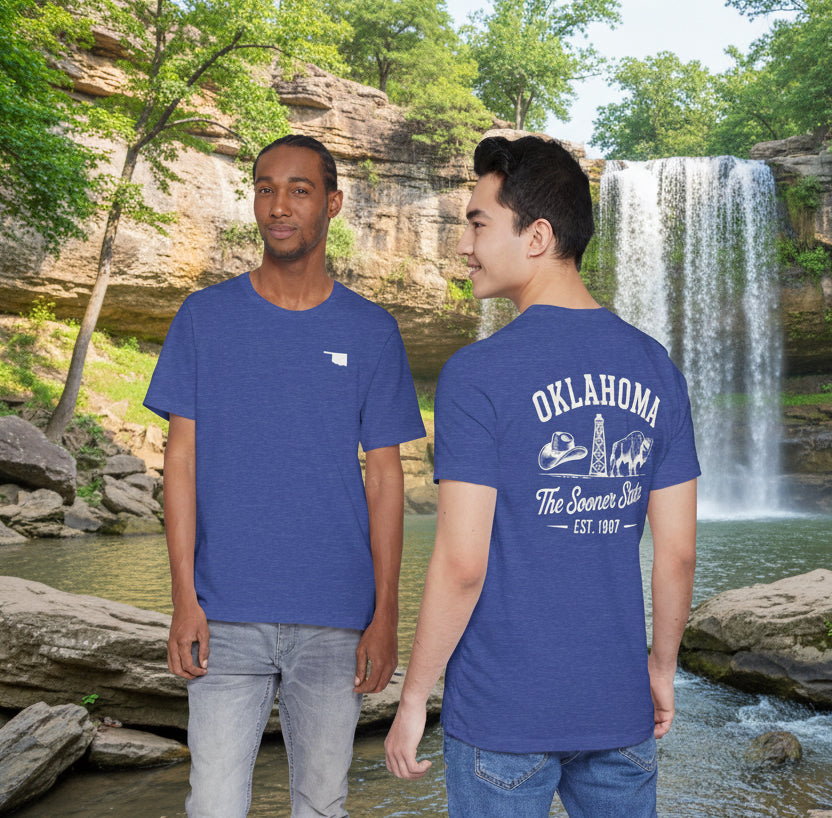 Oklahoma 'The Sooner State' Front & Back Graphic Tee