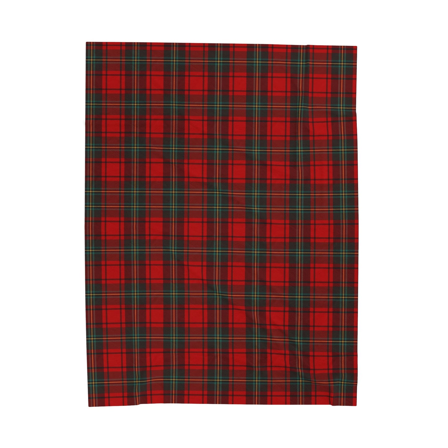 Red Plaid Velveteen Plush Blanket
